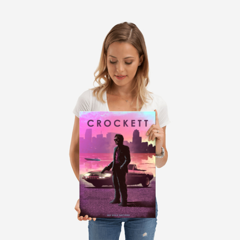 Displate Metall-Poster "Crockett with 365 GTS" *AUSVERKAUFT*